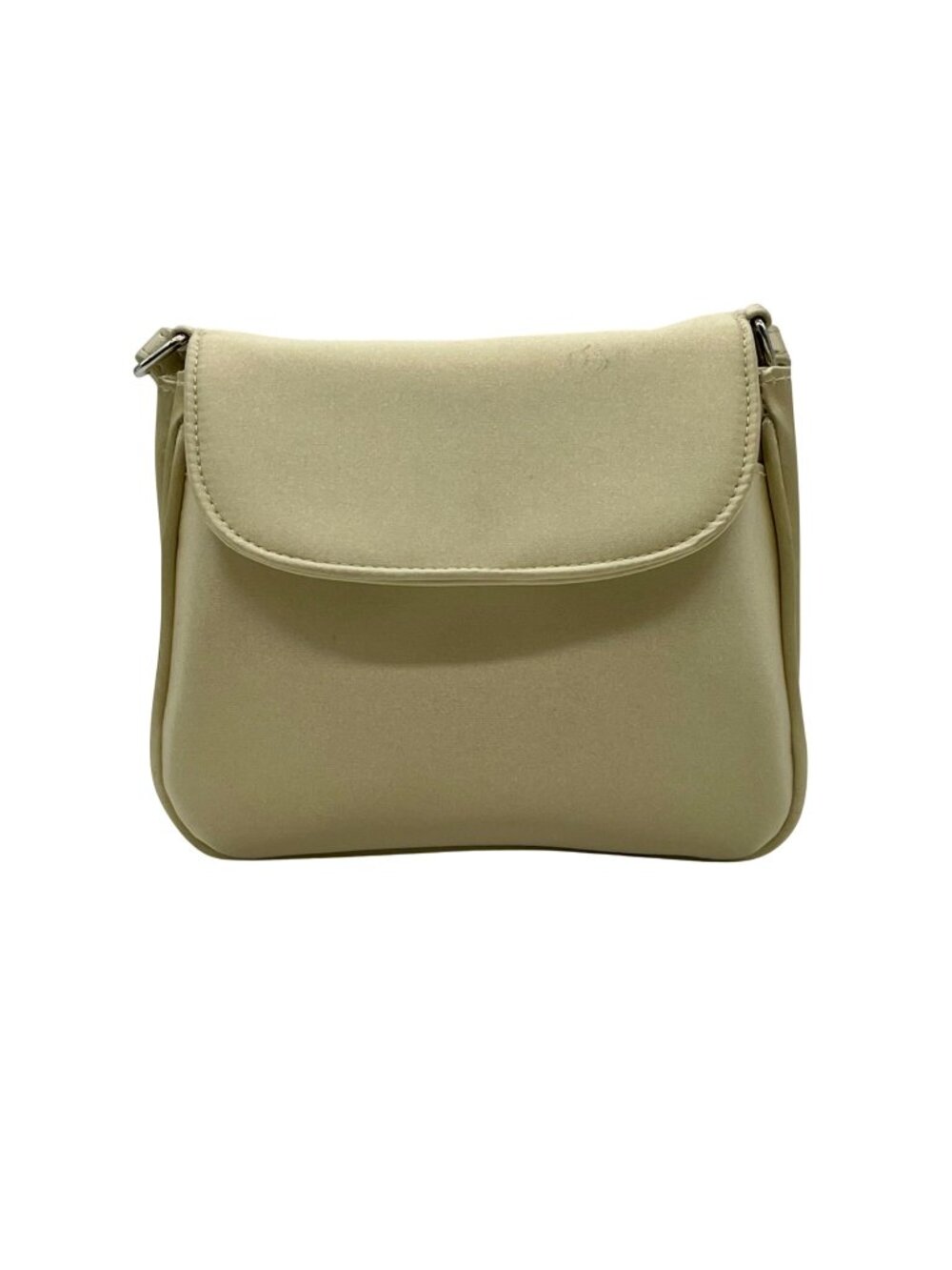 Cream Smooth Sateen Shoulder Bag